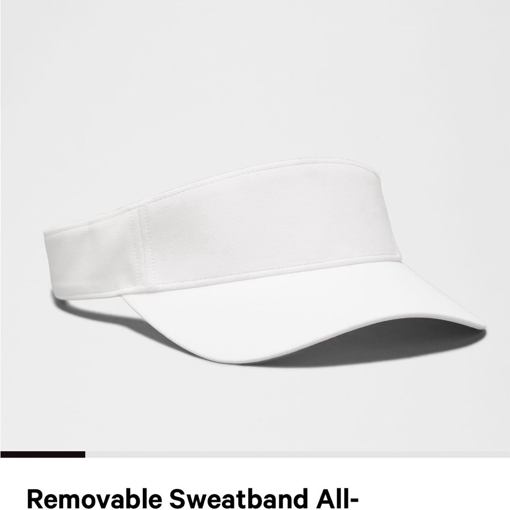 lululemon athletica Removable Sweatband White All-Sport Visor S/M